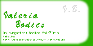 valeria bodics business card